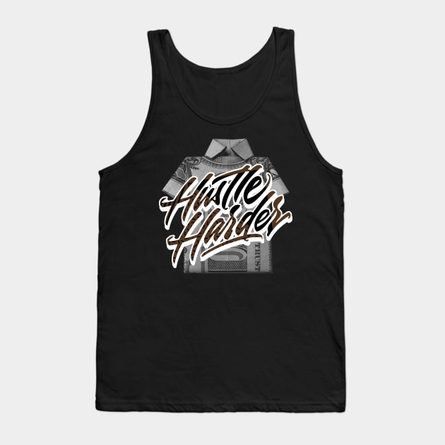 Hustle Harder Palomino Retro Sneaker Tank Top by funandgames